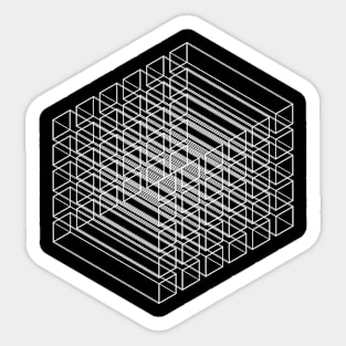 geometric squares design Sticker